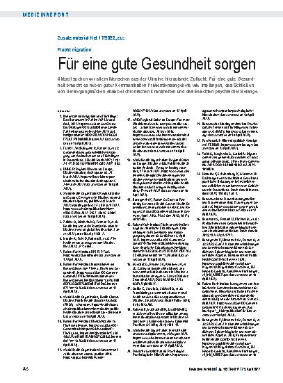 Vorschauseite 5: Fluchtmigration: Für eine gute Gesundheit sorgen