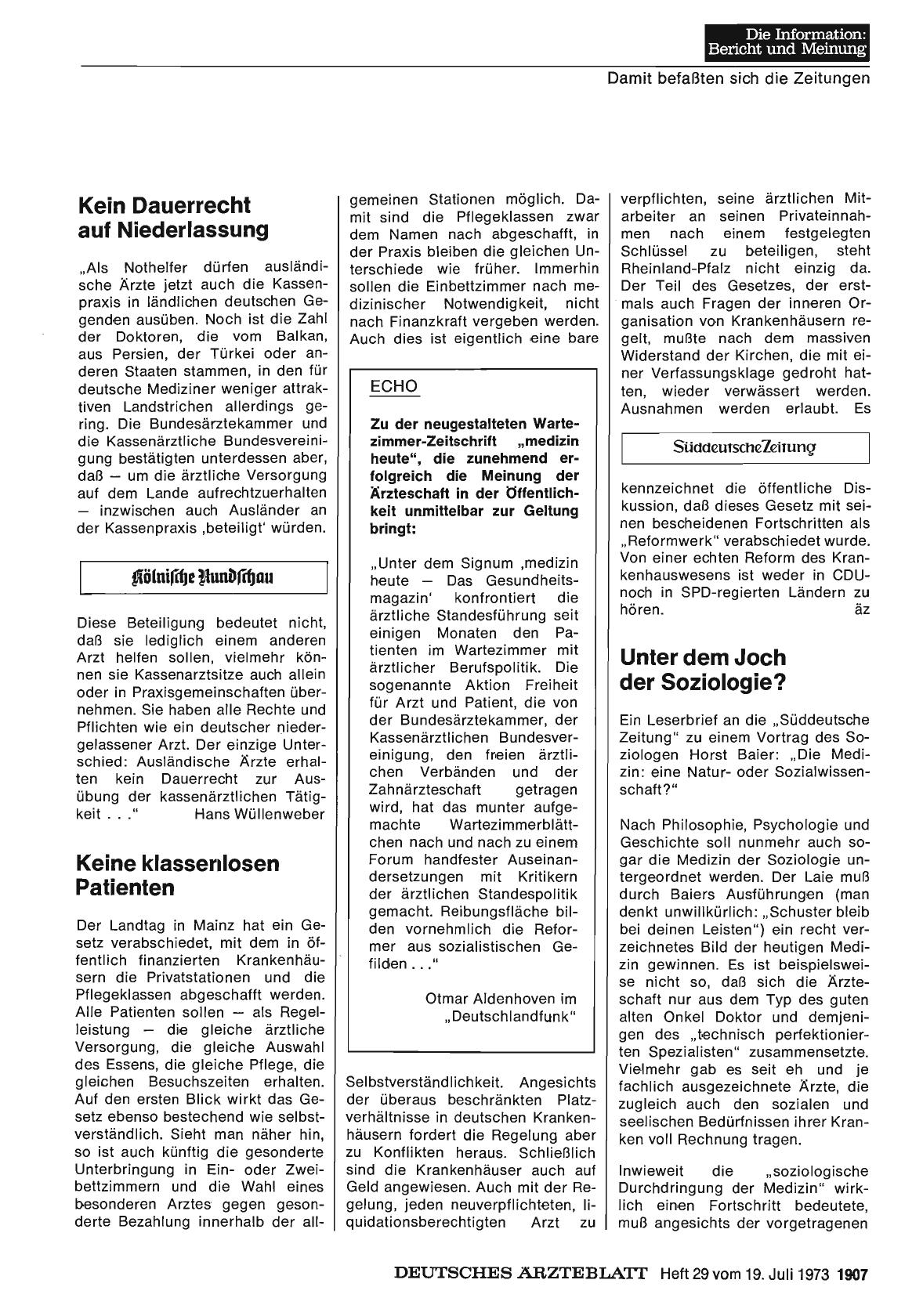 Vorschauseite 1: Kein Dauerrecht auf Niederlassung