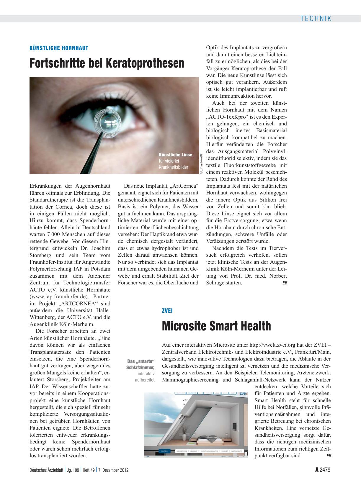 Vorschauseite 1: ZVEI: Microsite Smart Health