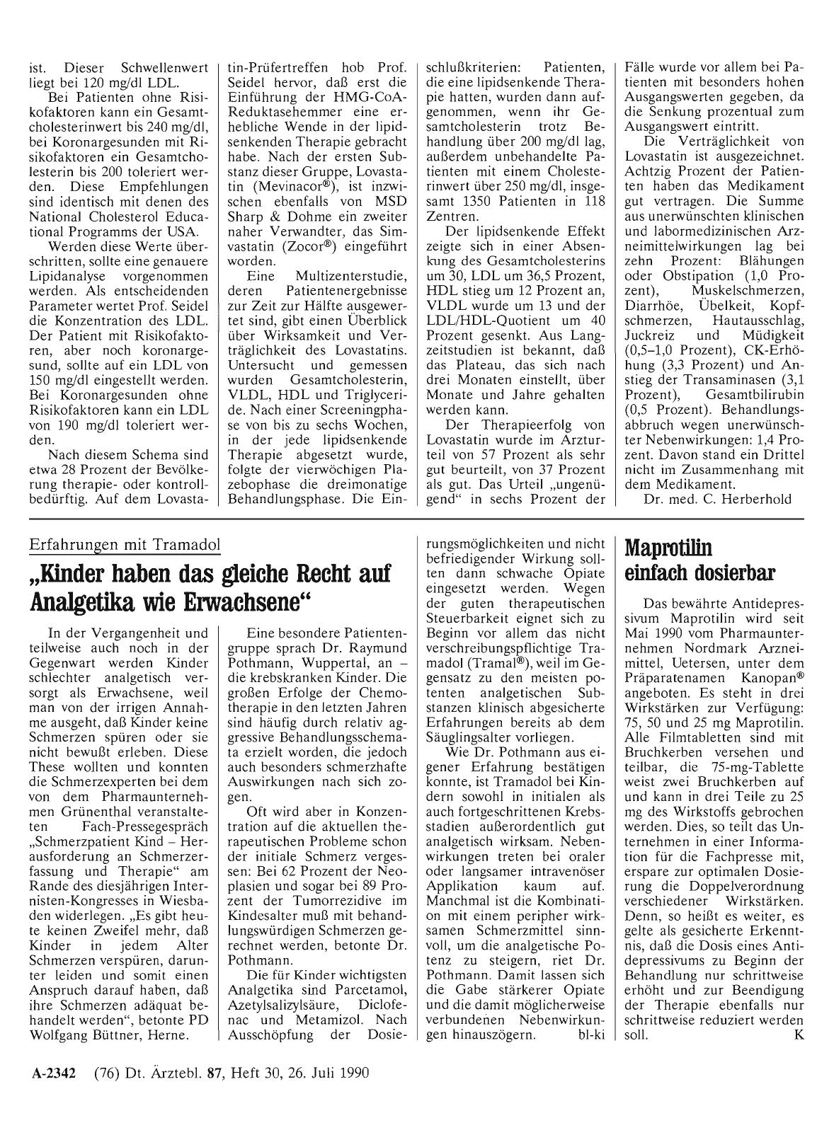 Vorschauseite 1: Maprotilin einfach dosierbar