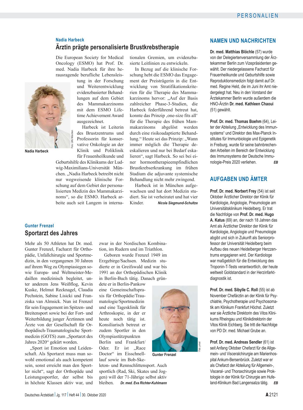 Vorschauseite 1: Namen und Nachrichten
