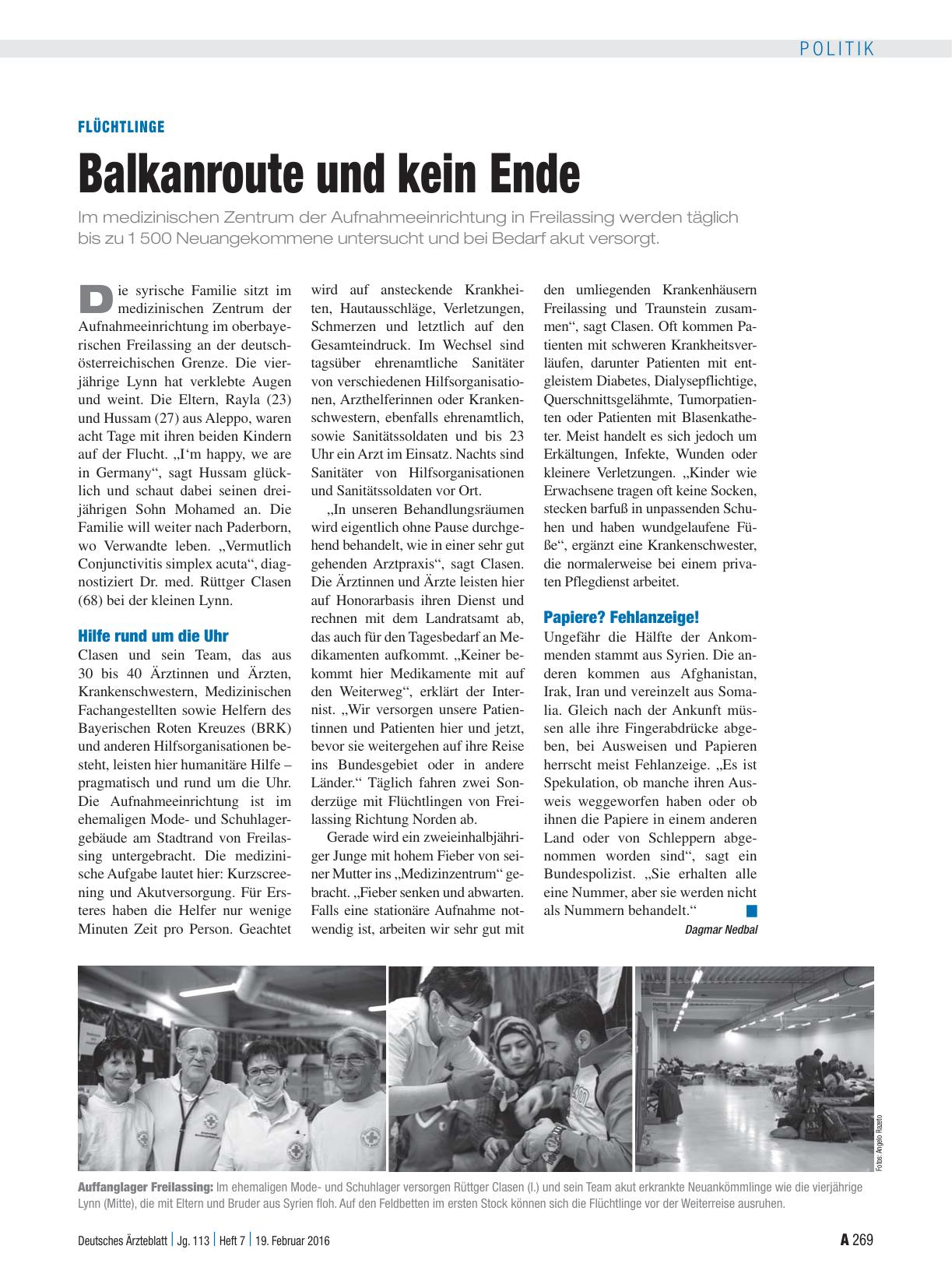 Vorschauseite 1: Flüchtlinge: Balkanroute und kein Ende