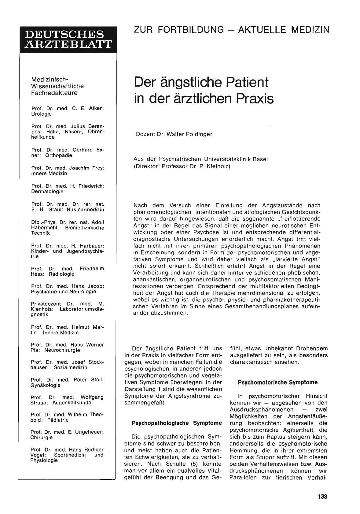 Vorschauseite 1: Der ängstliche Patient in der ärztlichen Praxis