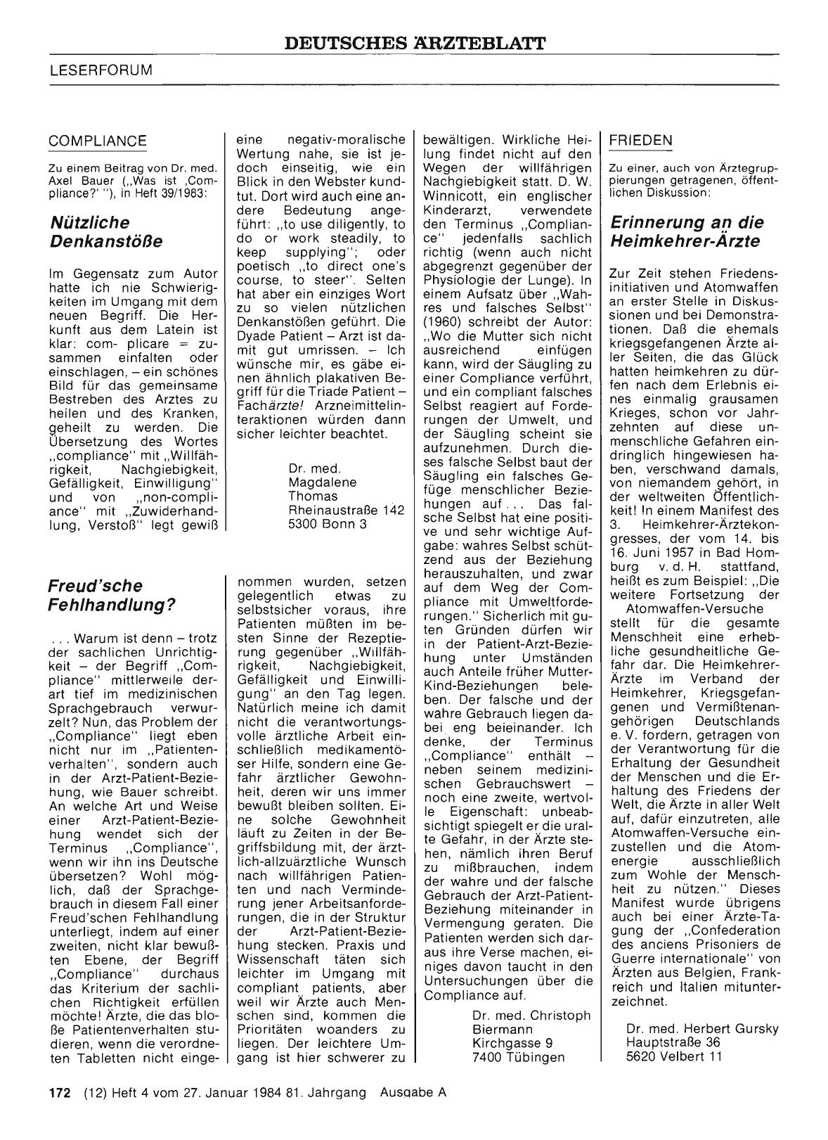 Vorschauseite 1: FRIEDEN: Erinnerung an die Heimkehrer-Ärzte