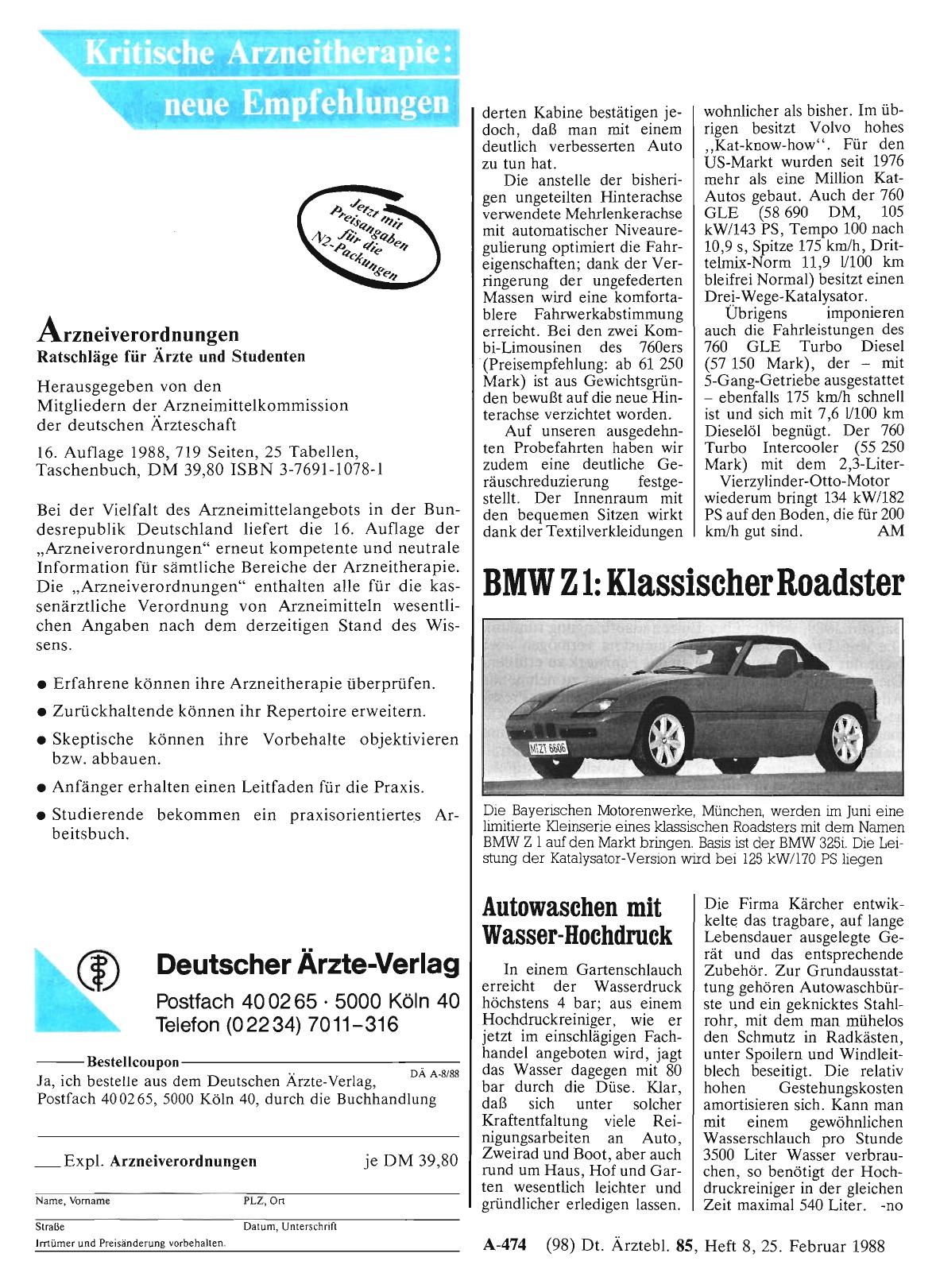 Vorschauseite 1: BMW Z 1: Klassischer Roadster
