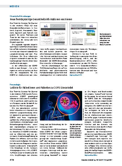 Vorschauseite 1: Chronische Erkrankungen: Neue fremdsprachige Gesundheitsinformationen erschienen