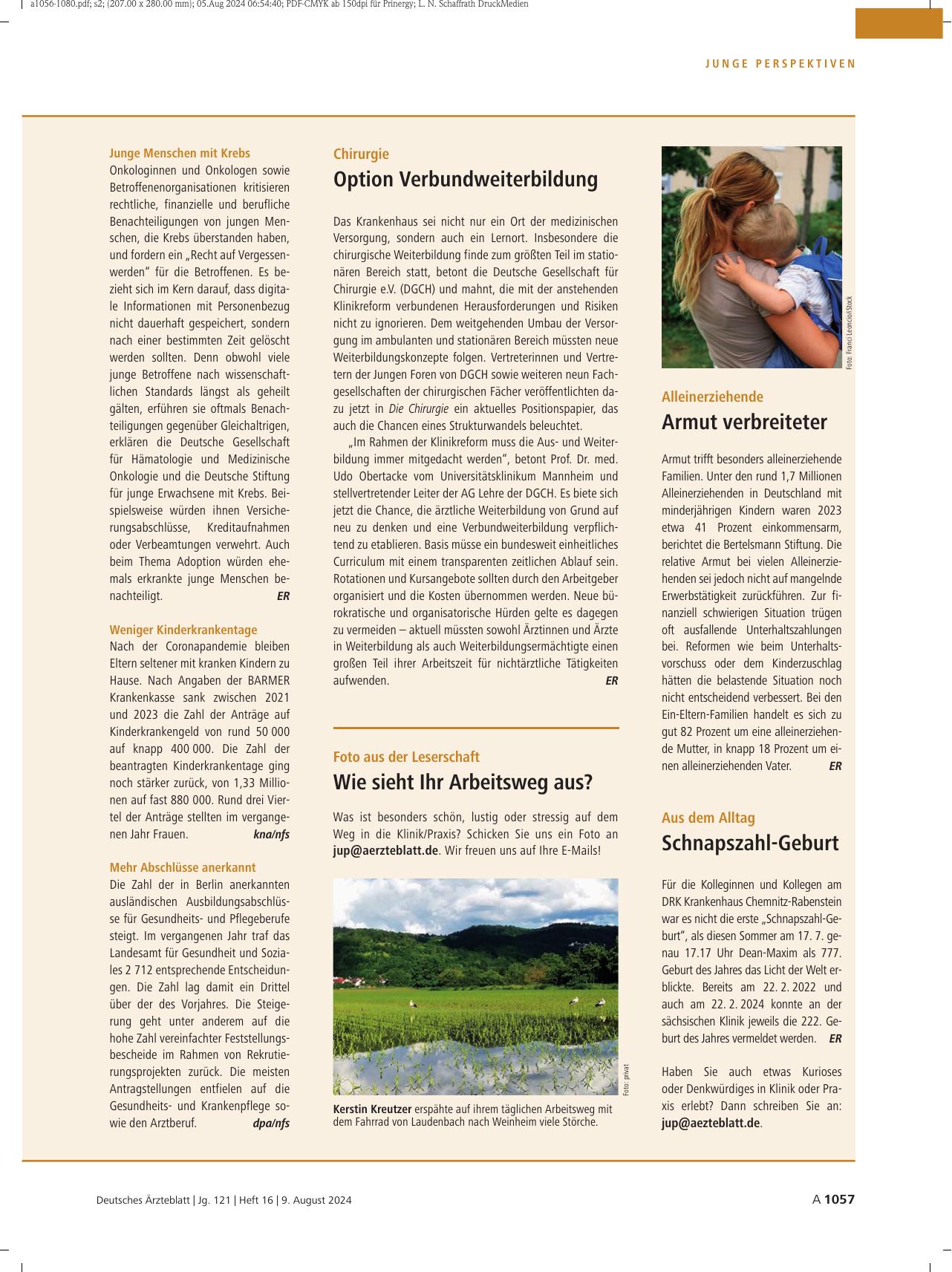 Vorschauseite 1: Alleinerziehende: Armut verbreiteter