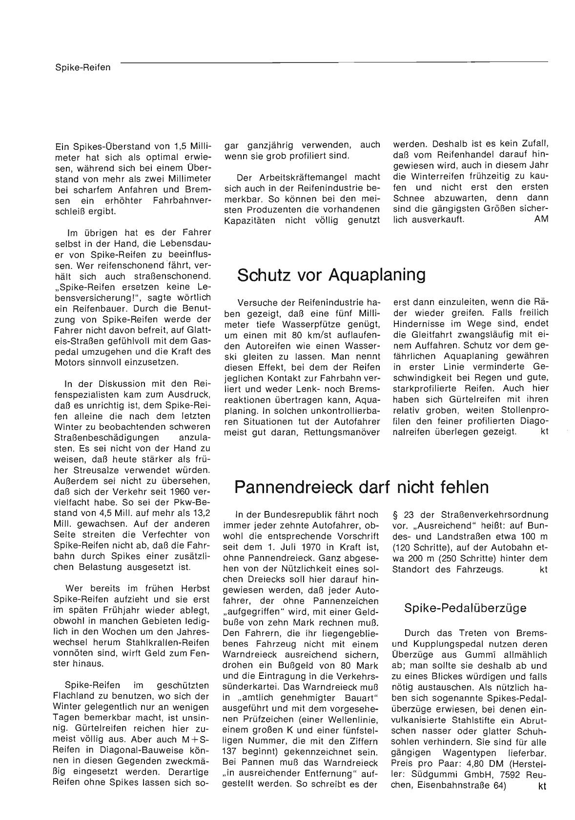 Vorschauseite 1: Schutz vor Aquaplaning