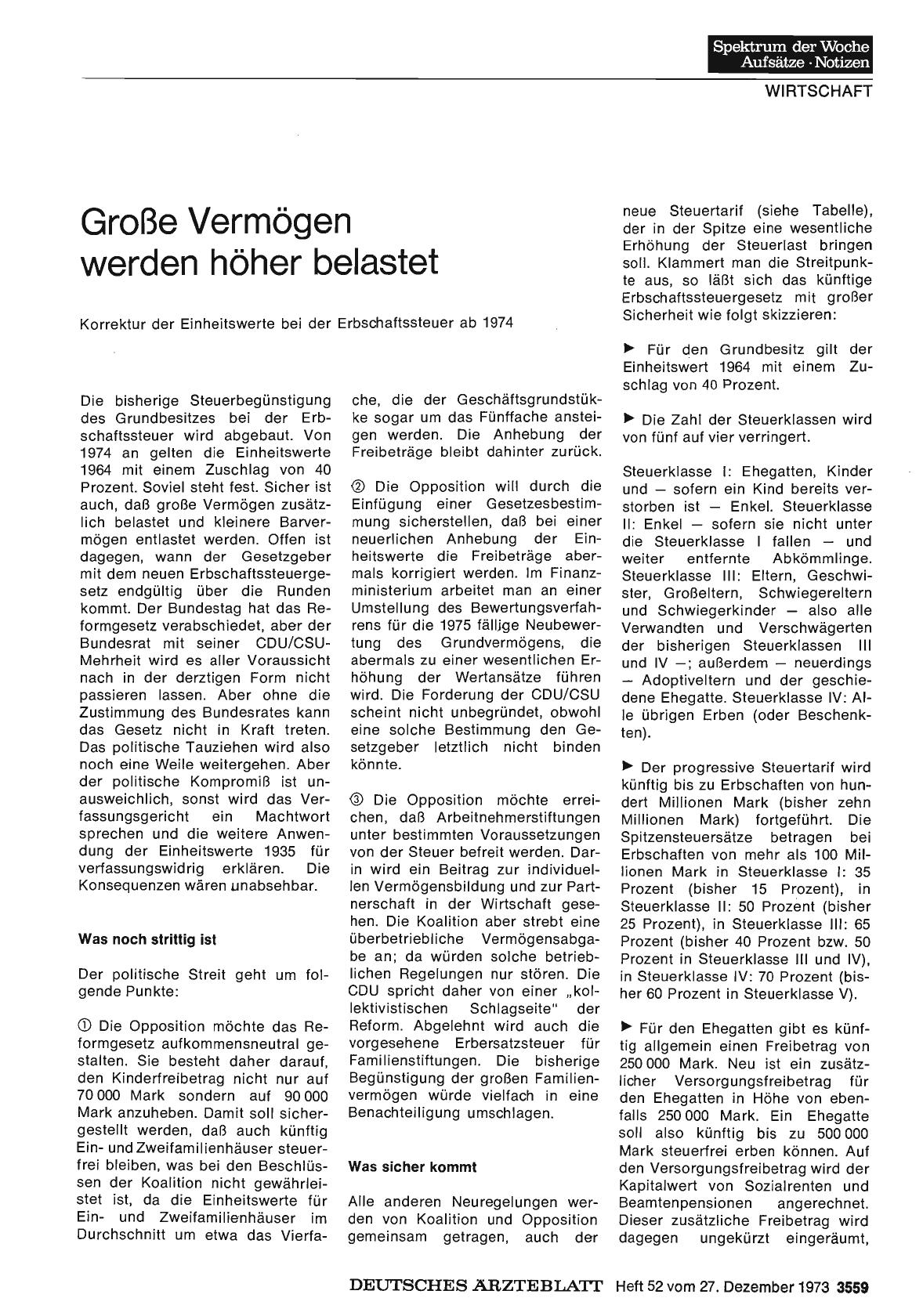Vorschauseite 1: Große Vermögen werden höher belastet