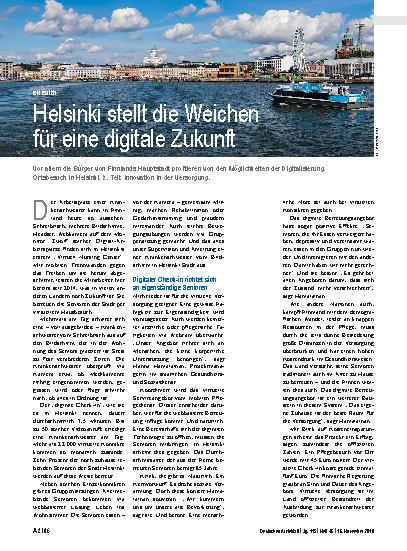 Vorschauseite 1: eHealth: Helsinki stellt die Weichen für eine digitale Zukunft