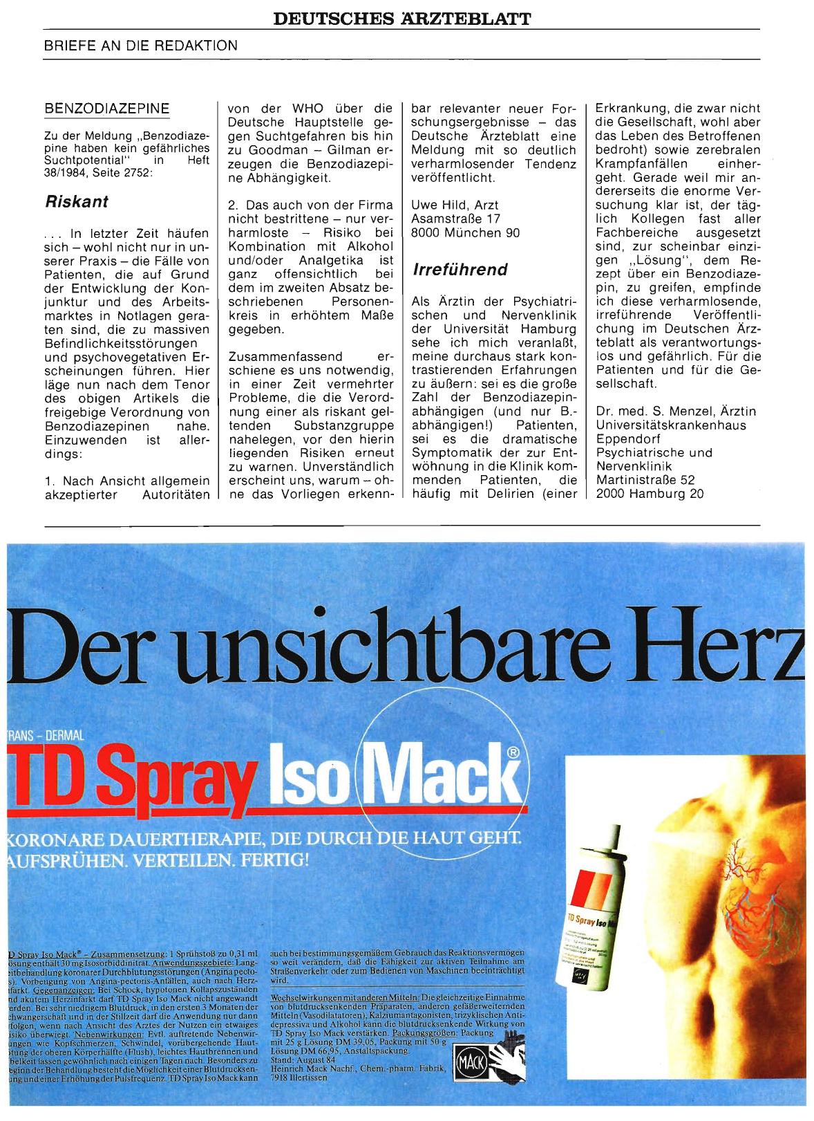 Vorschauseite 1: BENZODIAZEPINE: Irreführend