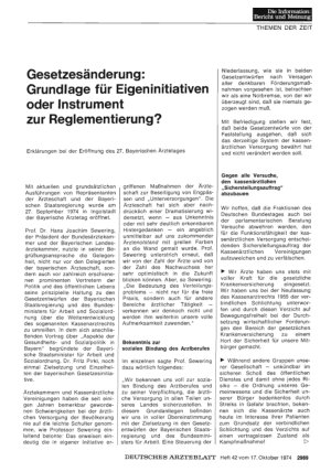 Vorschauseite 1: Gesetzesänderung: Grundlage für Eigeninitiativen oder Instrument zur Reglementierung?