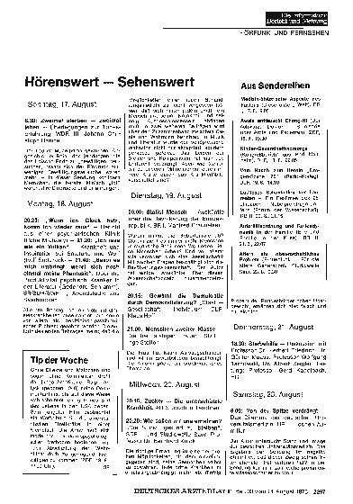 Vorschauseite 1: Hörenswert — Sehenswert