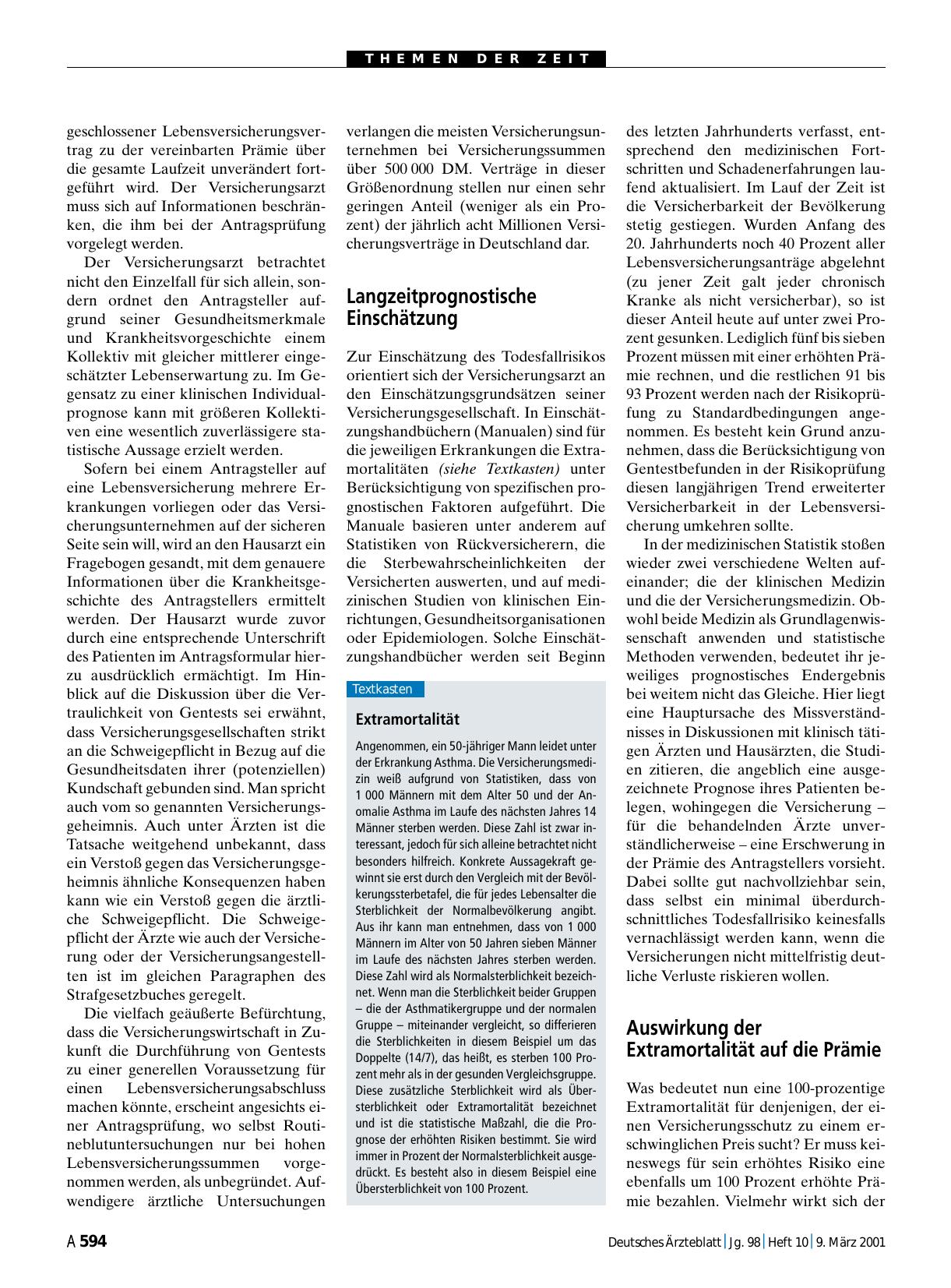 Vorschauseite 1: Extramortalität
