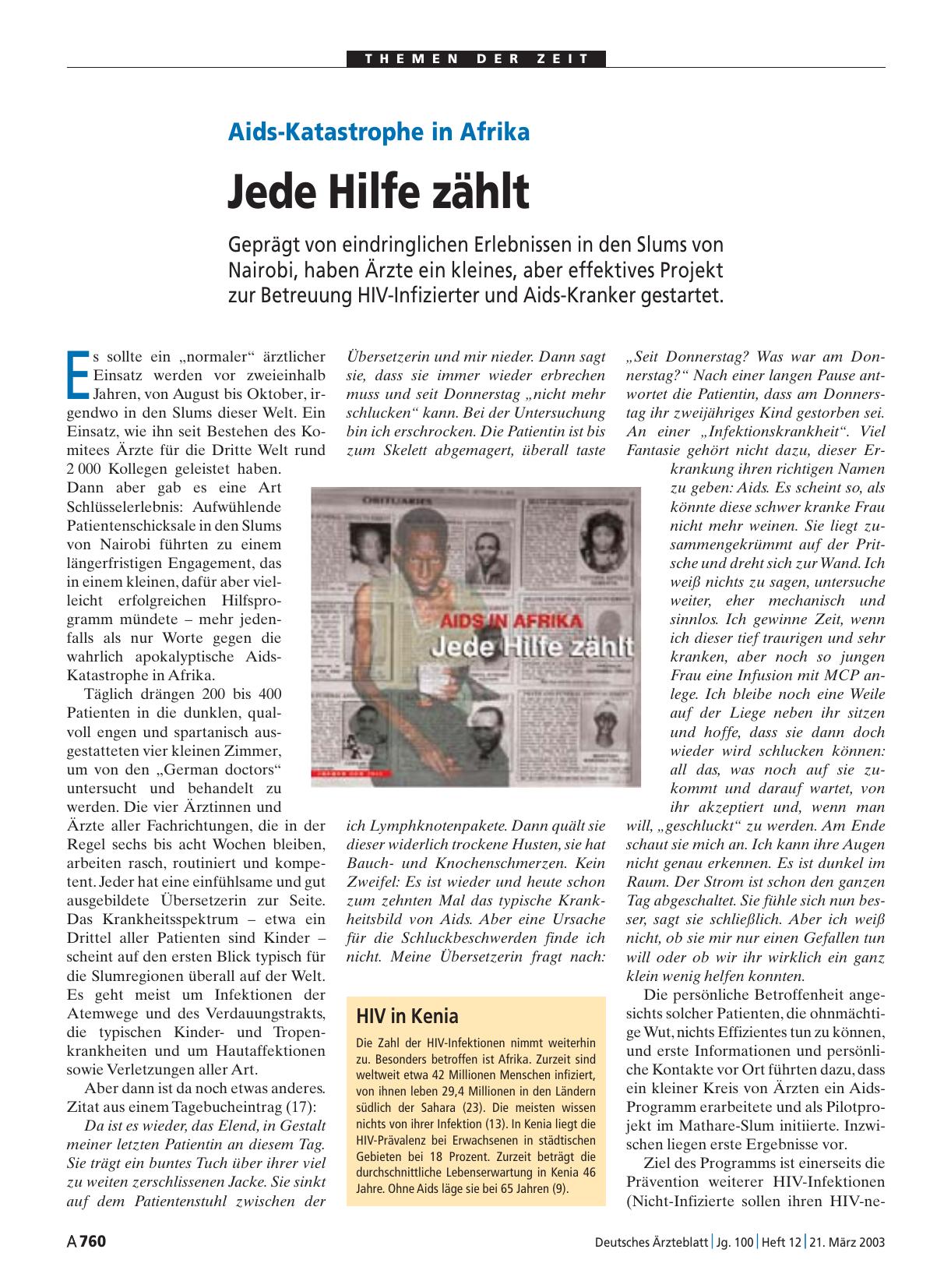 Vorschauseite 1: HIV in Kenia