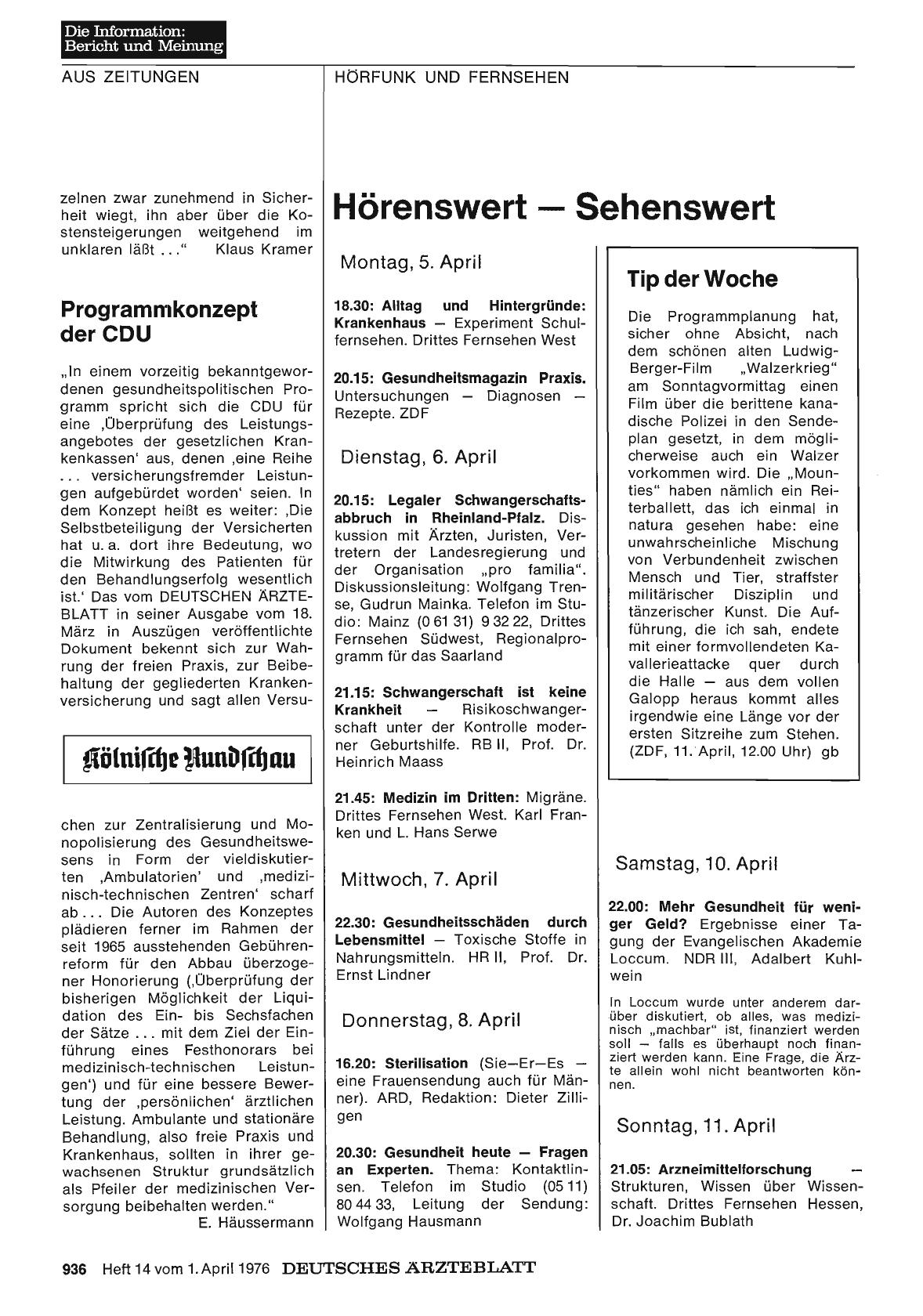 Vorschauseite 1: Hörenswert — Sehenswert