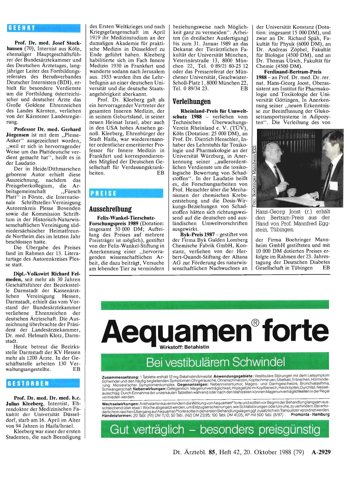 Vorschauseite 1: Geehrt
