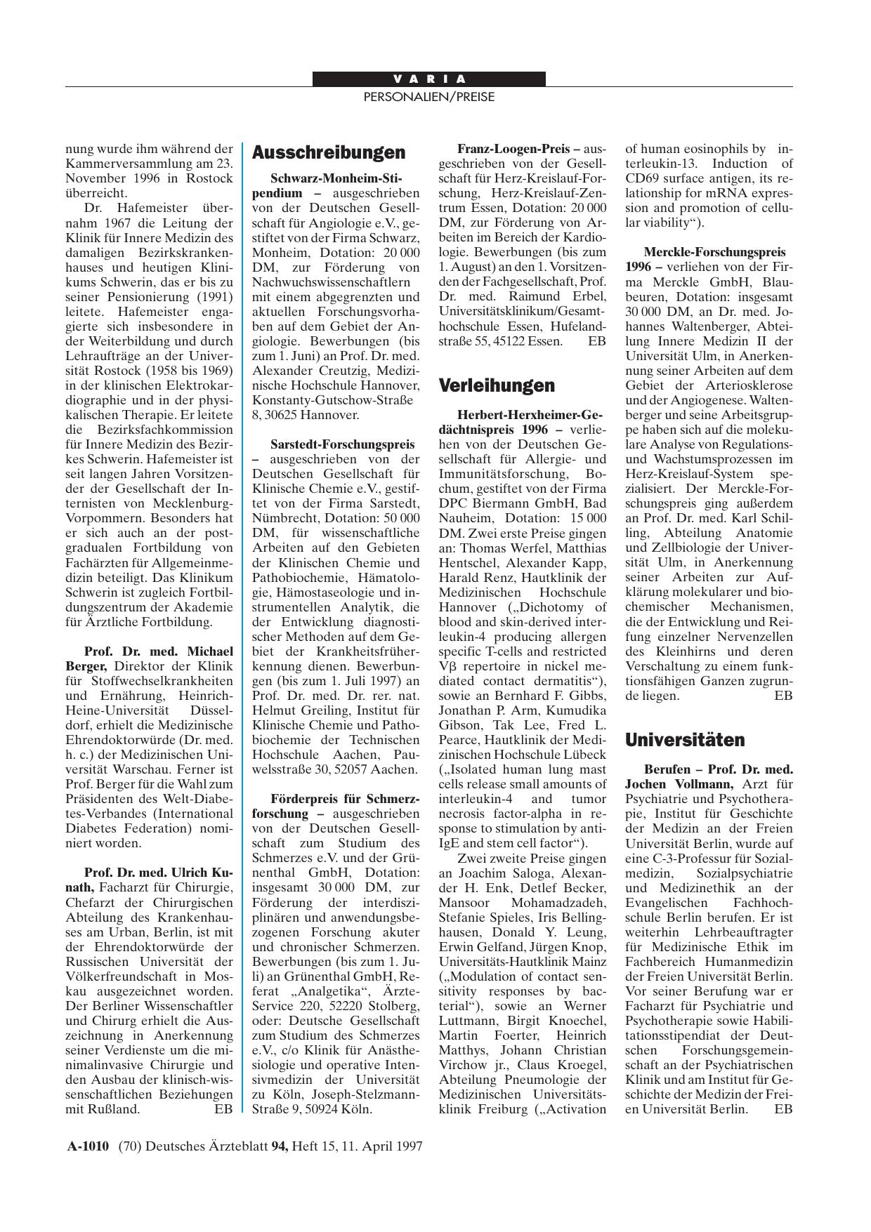 Vorschauseite 1: Universitäten