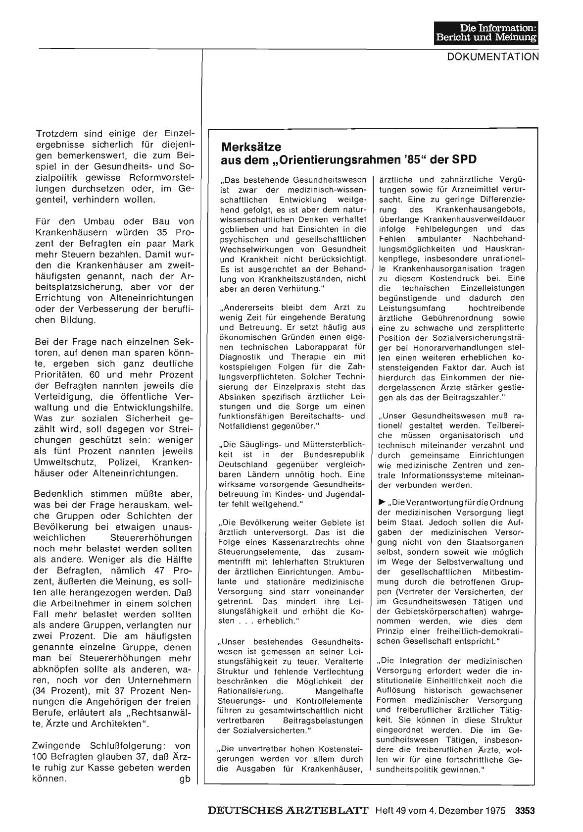 Vorschauseite 1: Merksätze aus dem“ Orientierungsrahmen '85“ der SPD