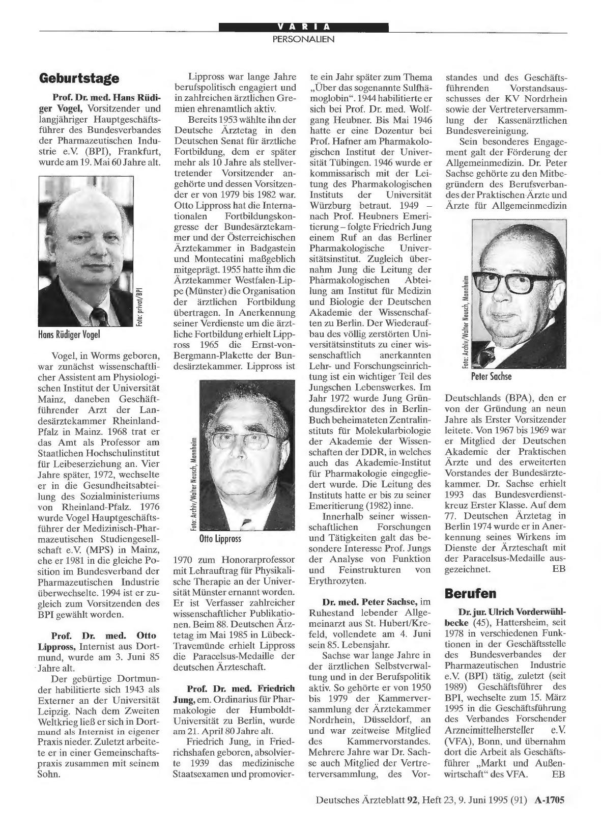 Vorschauseite 1: Geburtstage