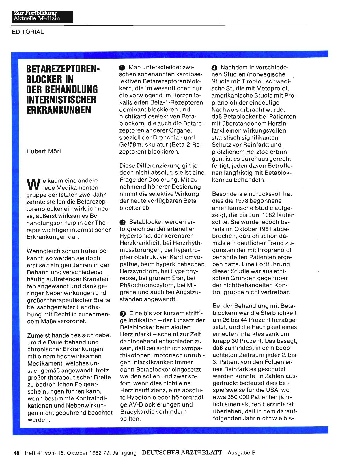 Vorschauseite 1: BETAREZEPTORENBLOCKER IN DER BEHANDLUNG INTERNISTISCHER ERKRANKUNGEN
