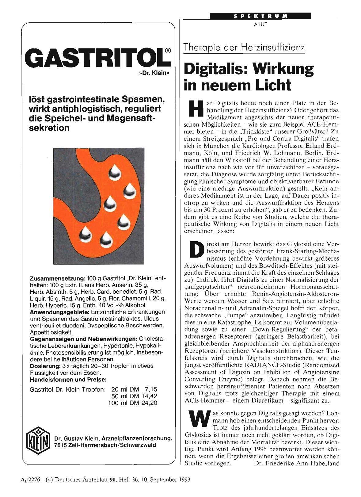 Vorschauseite 1: Therapie der Herzinsuffizienz: Digitalis: Wirkung in neuem Licht
