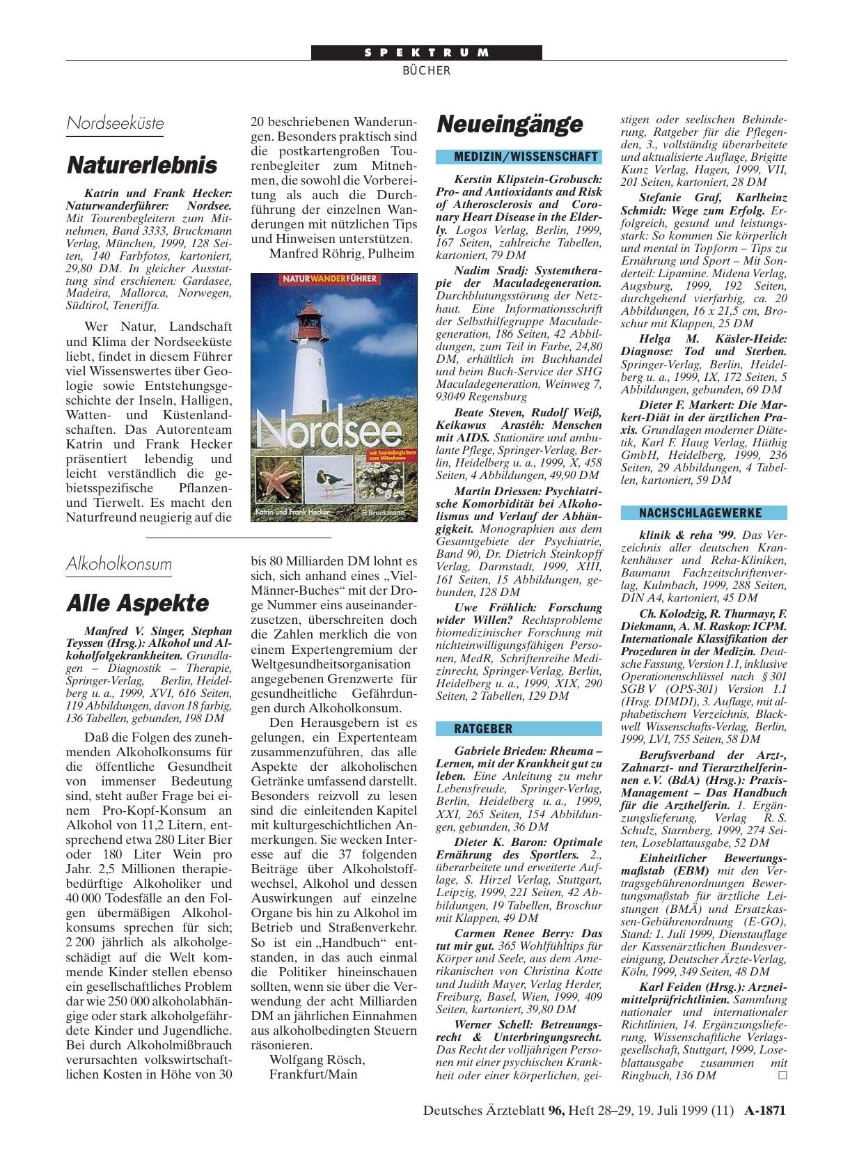 Vorschauseite 1: Alkohol und Alkoholfolgekrankheiten