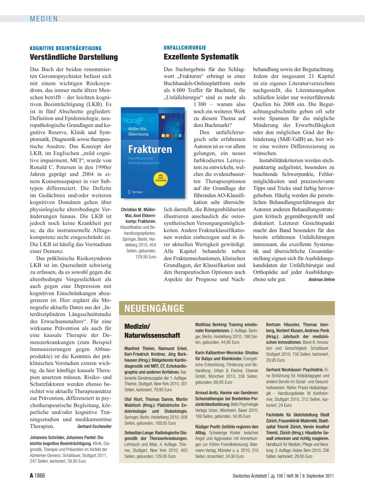 Vorschauseite 1: Neueingänge