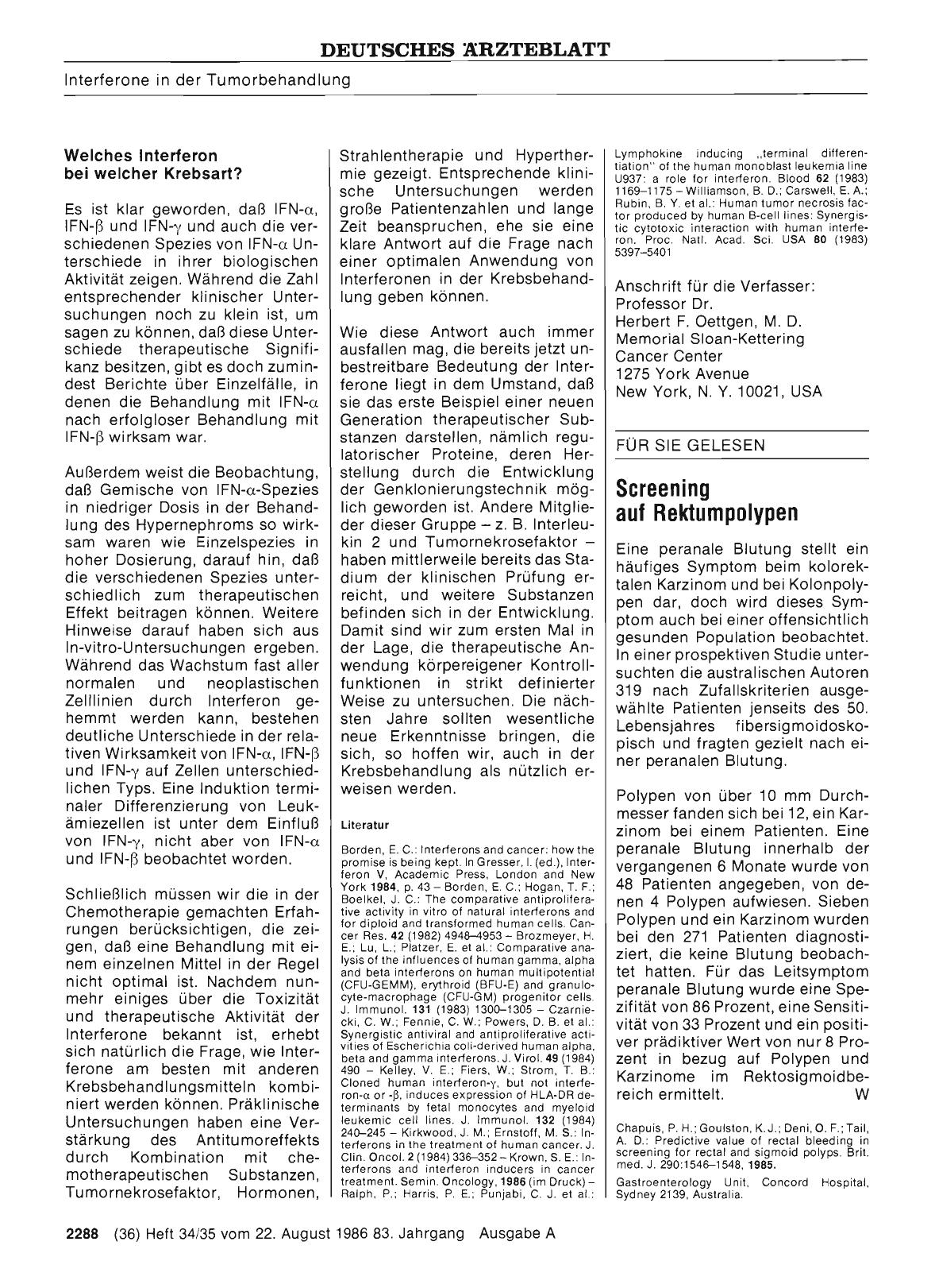 Vorschauseite 1: Screening auf Rektumpolypen