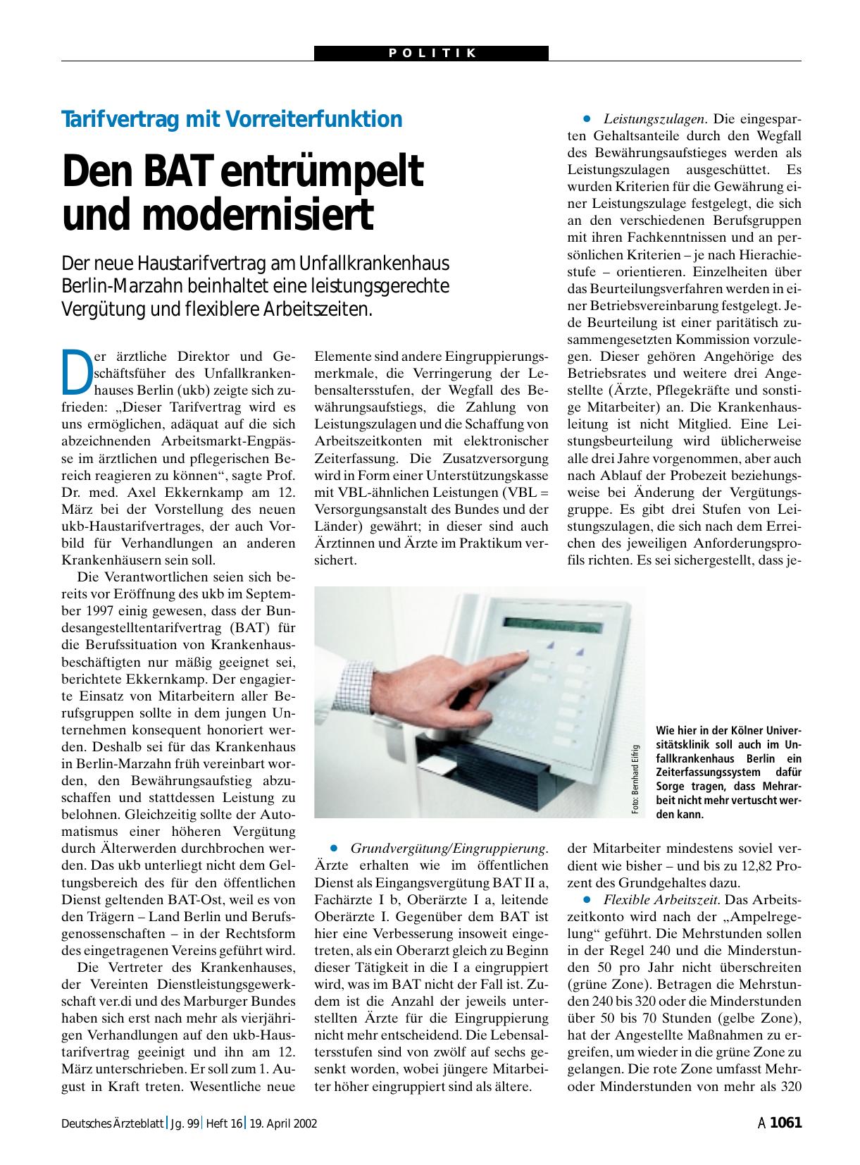 Vorschauseite 1: Tarifvertrag mit Vorreiterfunktion: Den BAT entrümpelt und modernisiert