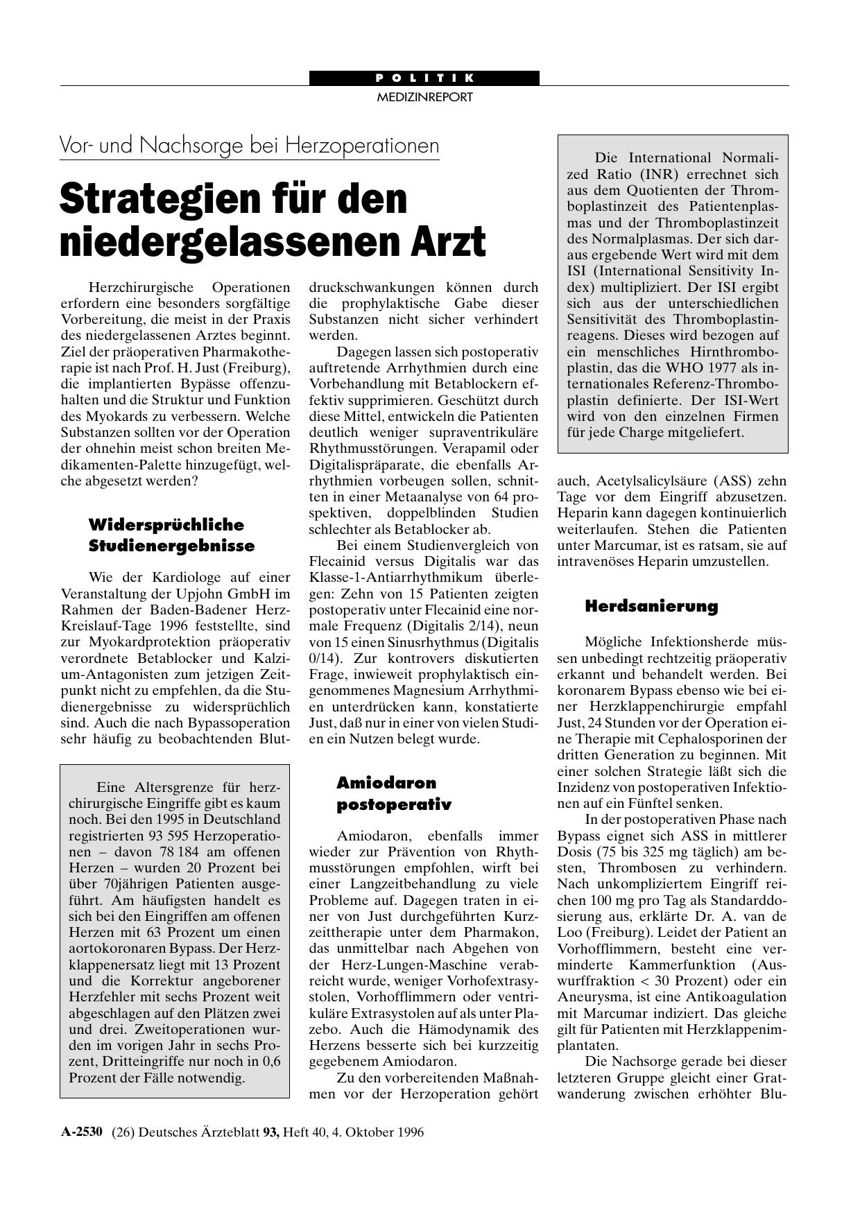 Vorschauseite 1: Vorund Nachsorge bei Herzoperationen: Strategien für den niedergelassenen Arzt