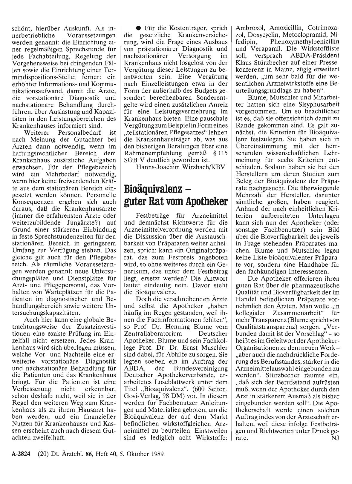Vorschauseite 1: Bioäquivalenz — guter Rat vom Apotheker