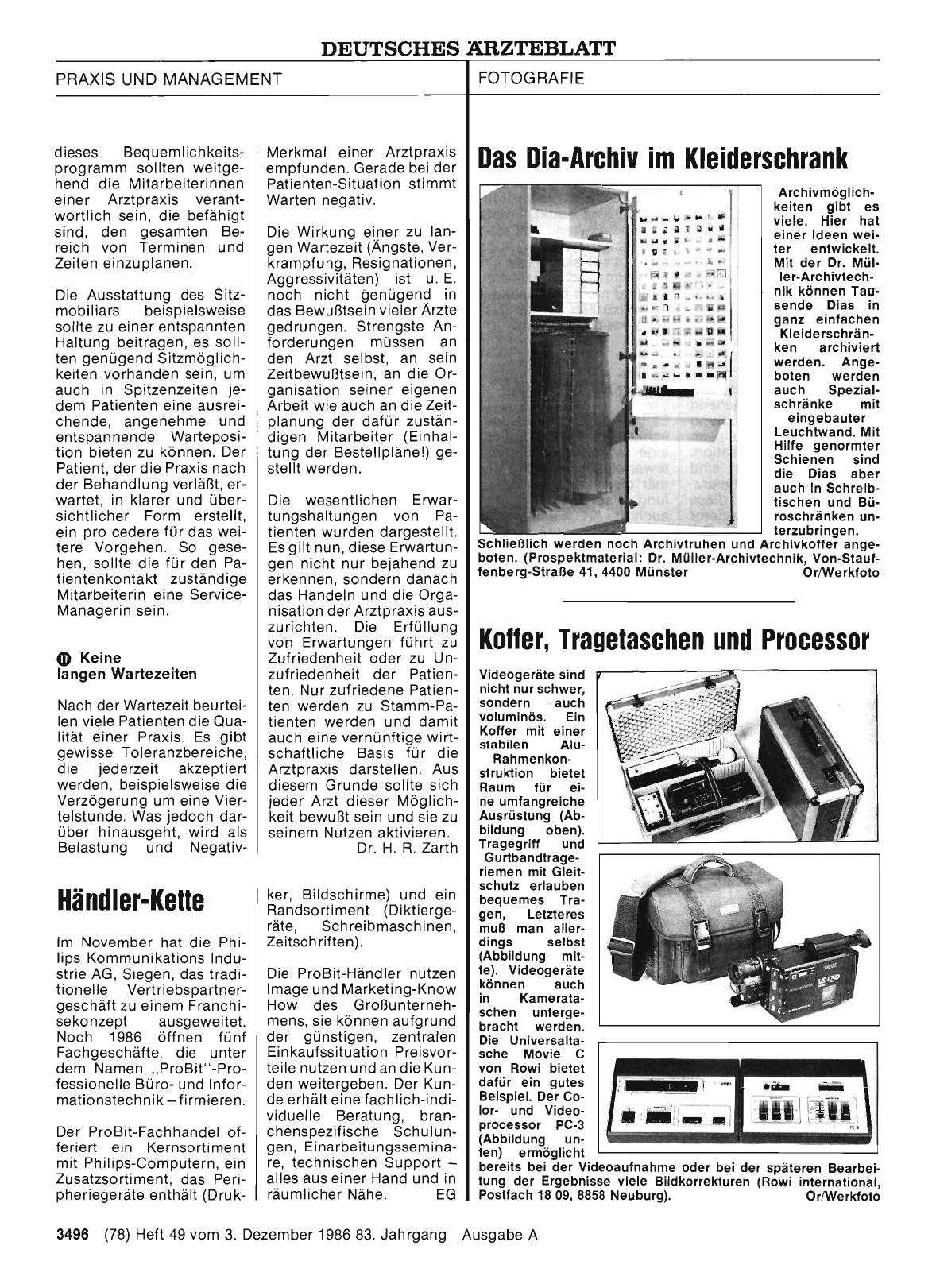 Vorschauseite 1: Koffer, Tragetaschen und Processor