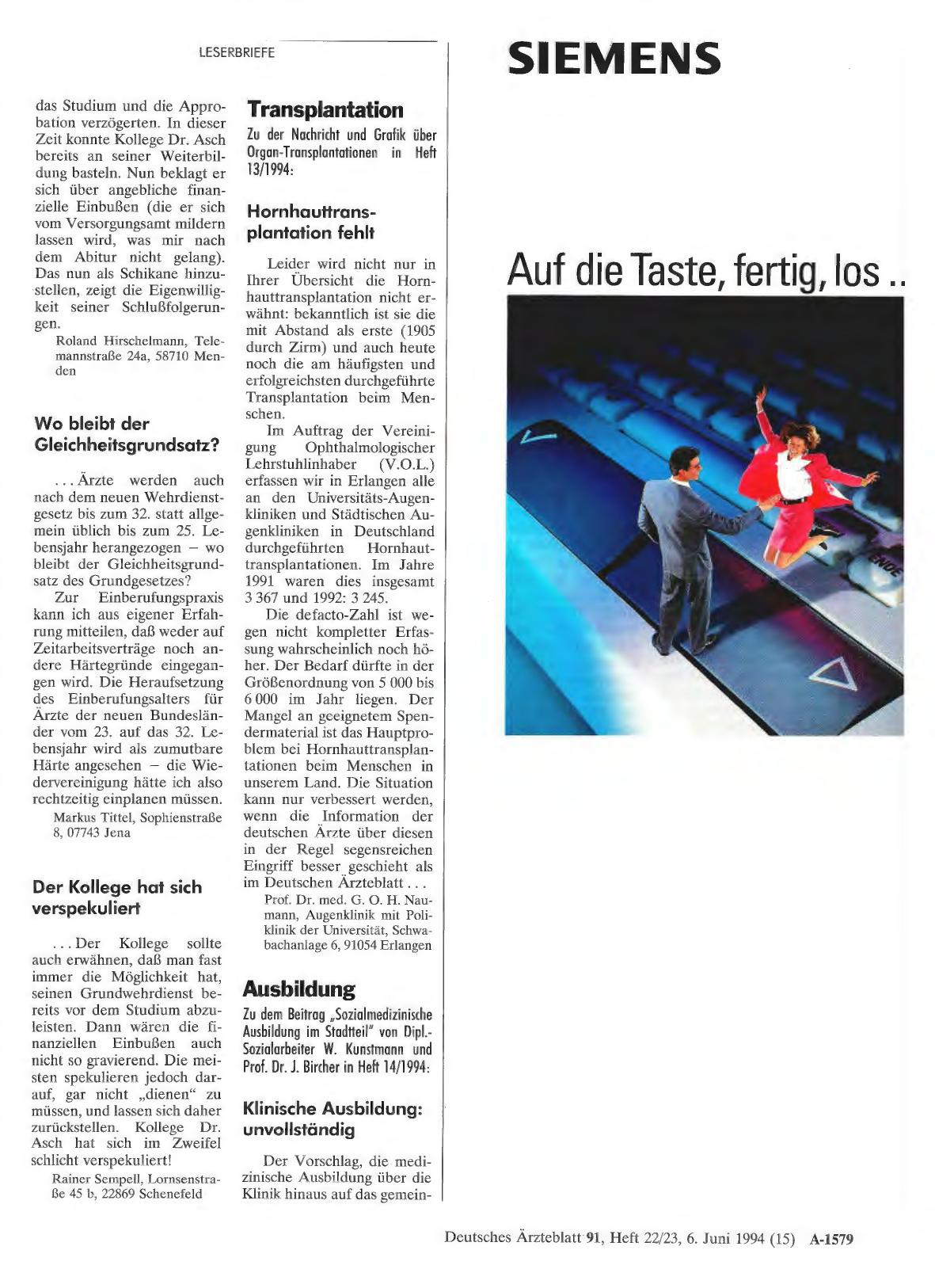 Vorschauseite 1: Ausbildung: Klinische Ausbildung: unvollständig