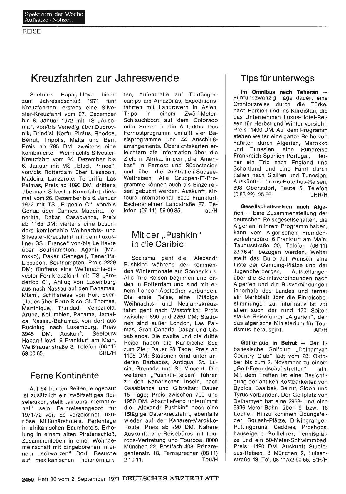 Vorschauseite 1: Kreuzfahrten zur Jahreswende