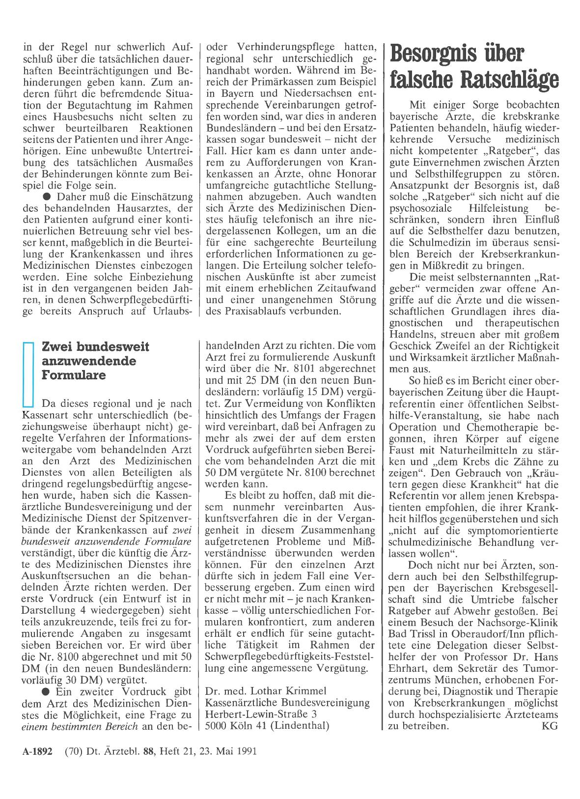Vorschauseite 1: Besorgnis über falsche Ratschläge