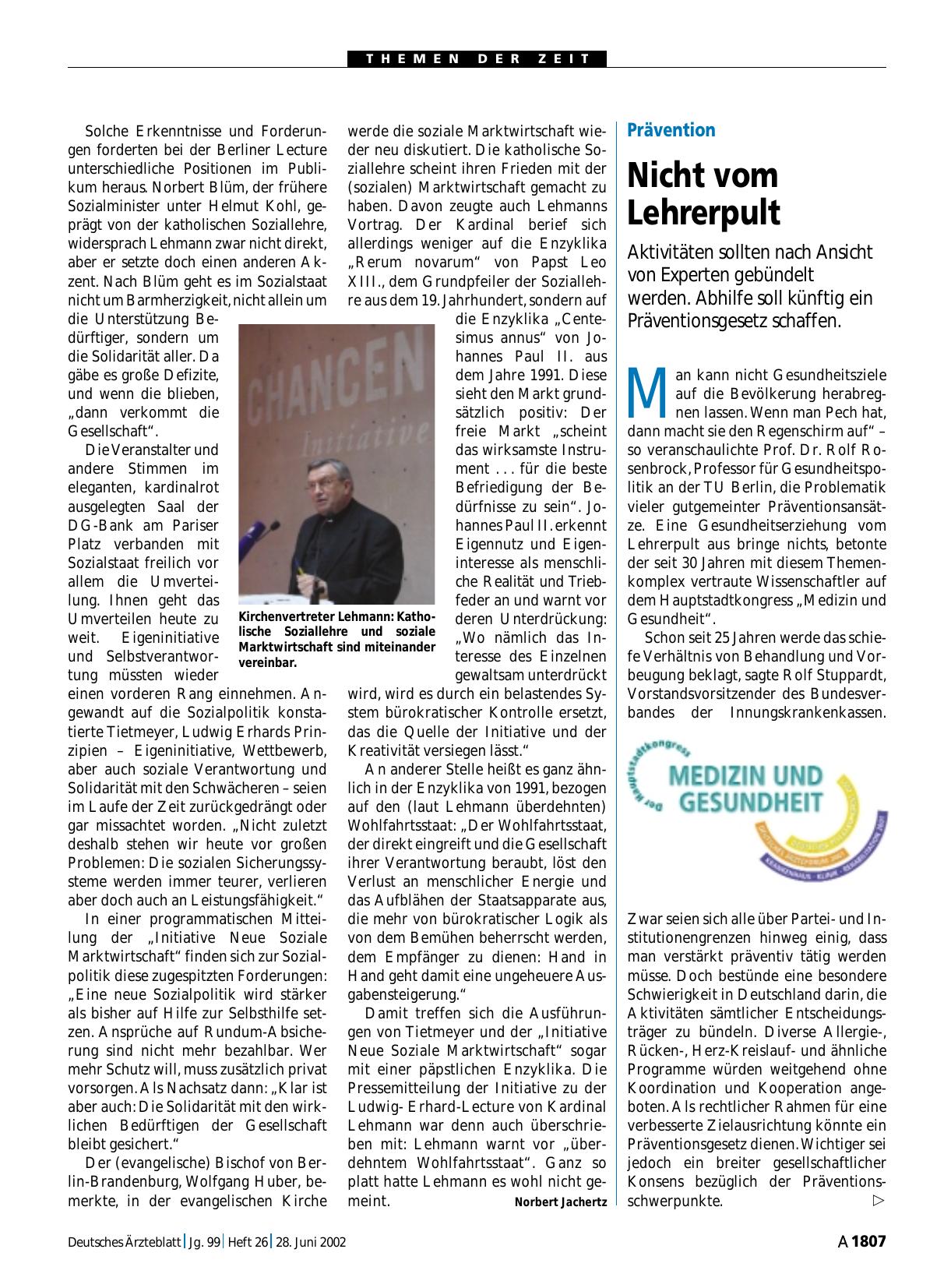 Vorschauseite 1: Prävention: Nicht vom Lehrerpult