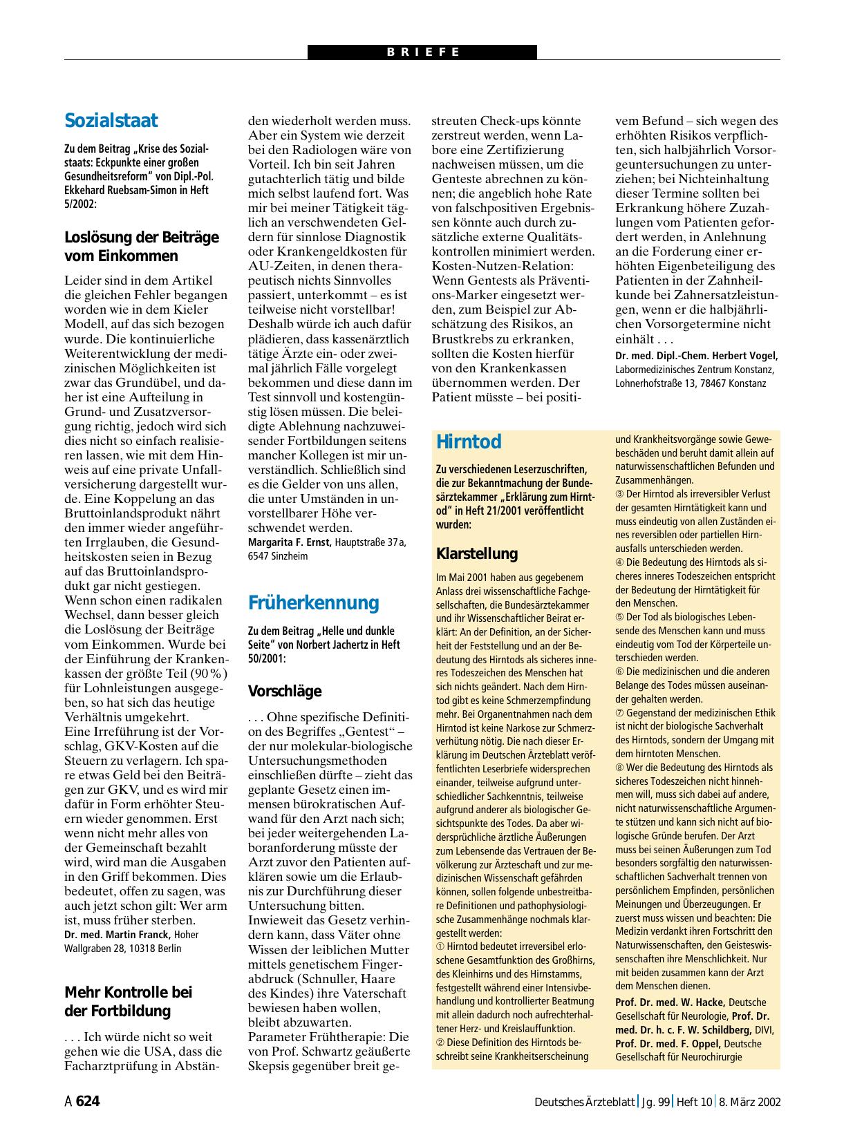 Vorschauseite 1: Sozialstaat: Loslösung der Beiträge vom Einkommen