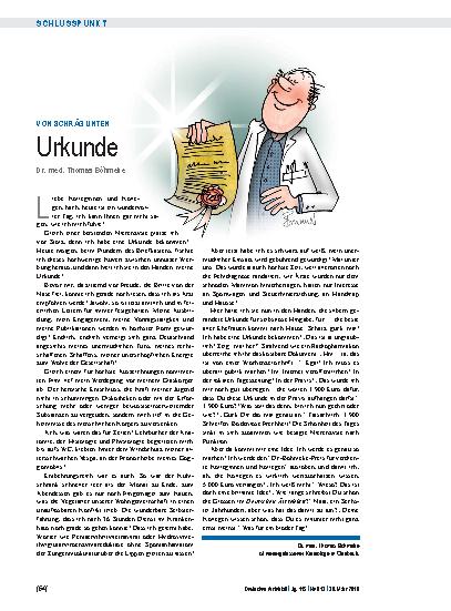 Vorschauseite 1: Von schräg unten: Urkunde