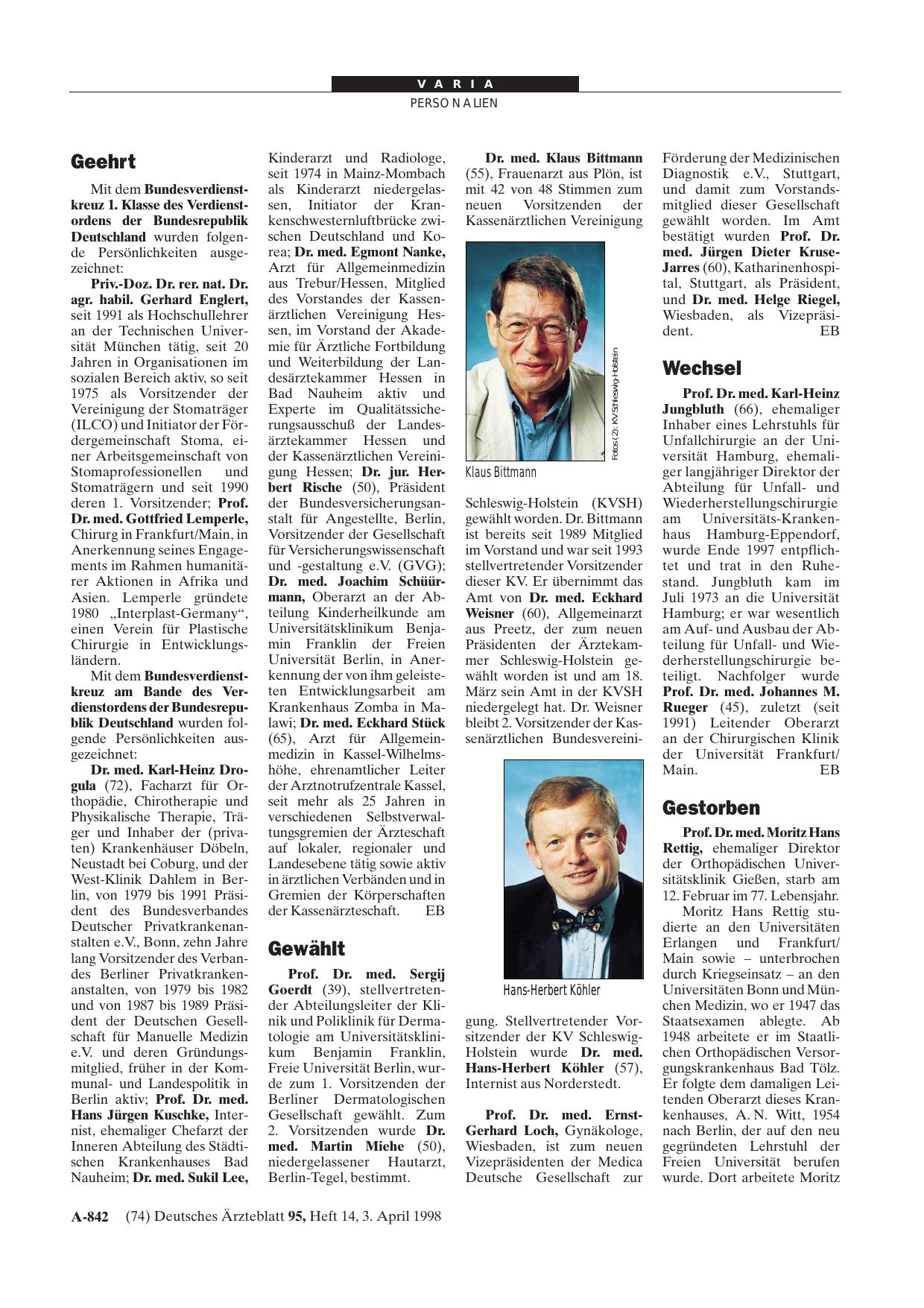 Vorschauseite 1: Gestorben