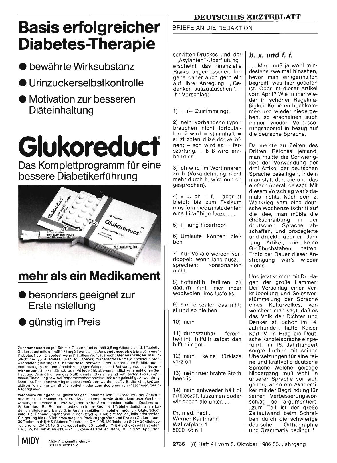 Vorschauseite 1: „SRIFTWEKSEL“: b. x. und f. f.