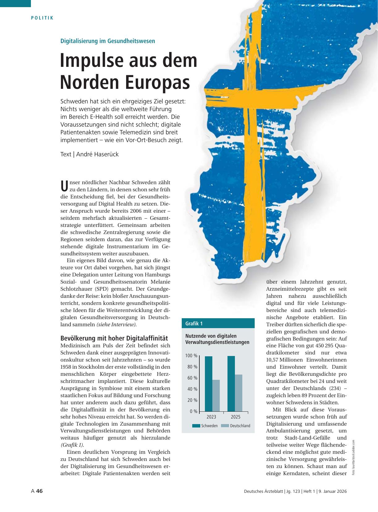 Vorschauseite 1: Digitalisierung im Gesundheitswesen: Impulse aus dem Norden Europas