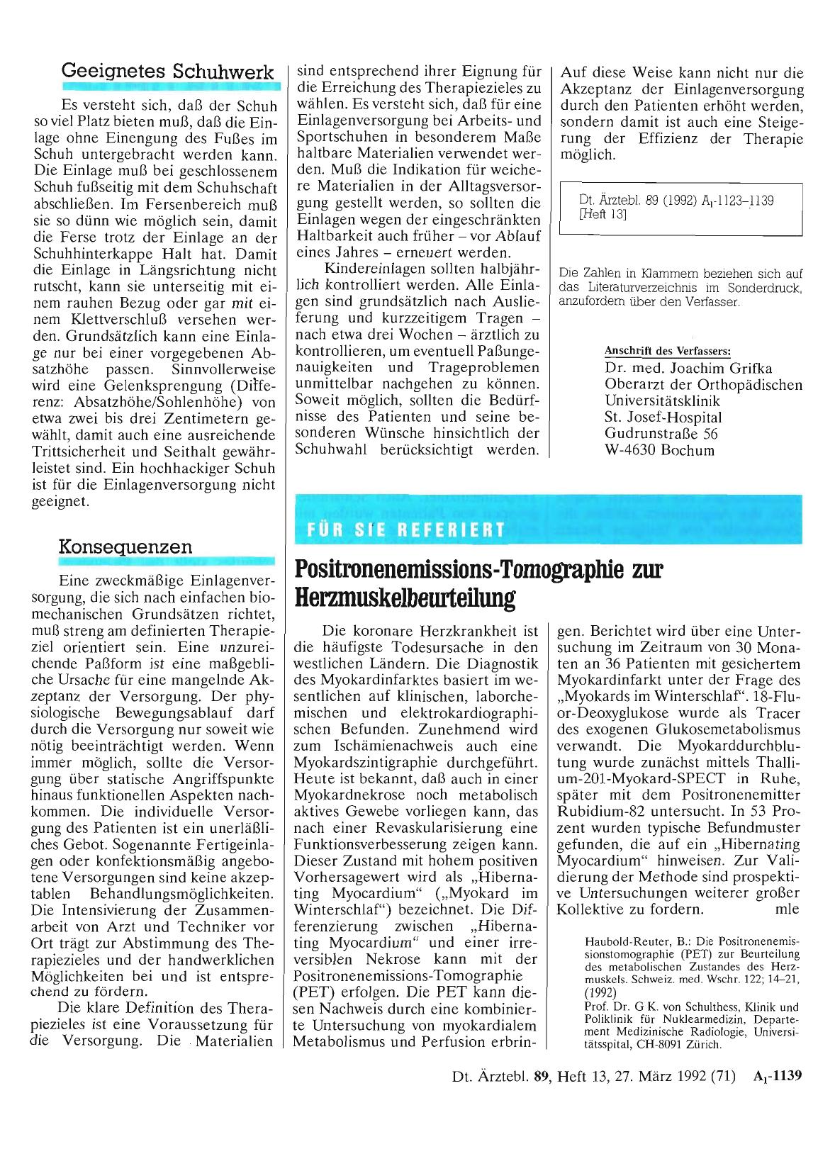 Vorschauseite 1: Positronenemissions-Tomographie zur Herzmuskelbeurteilung