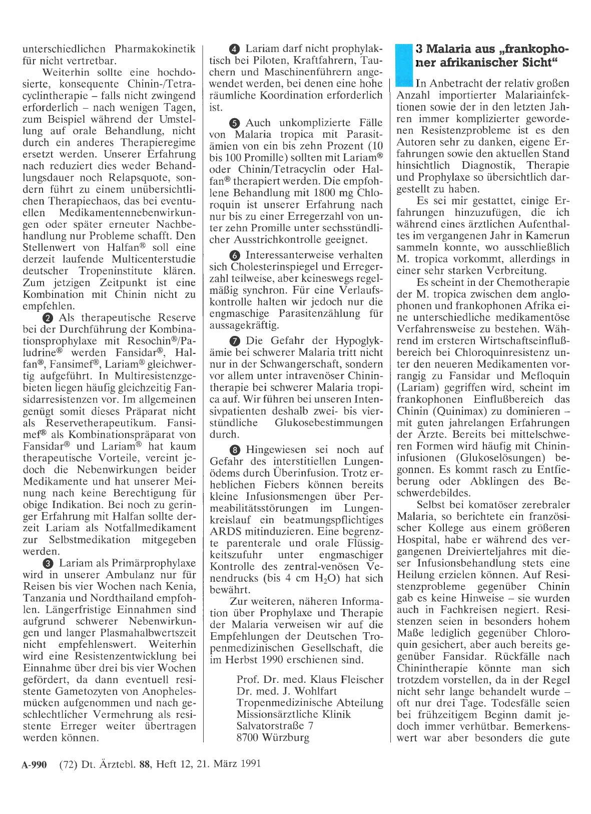 Vorschauseite 1: Importierte Malariainfektionen: 3 Malaria aus „frankophoner afrikanischer Sicht“