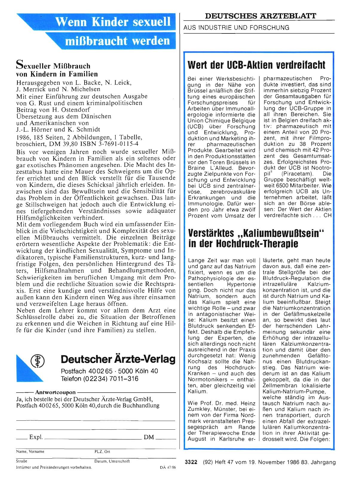 Vorschauseite 1: Wert der UCB-Aktien verdreifacht