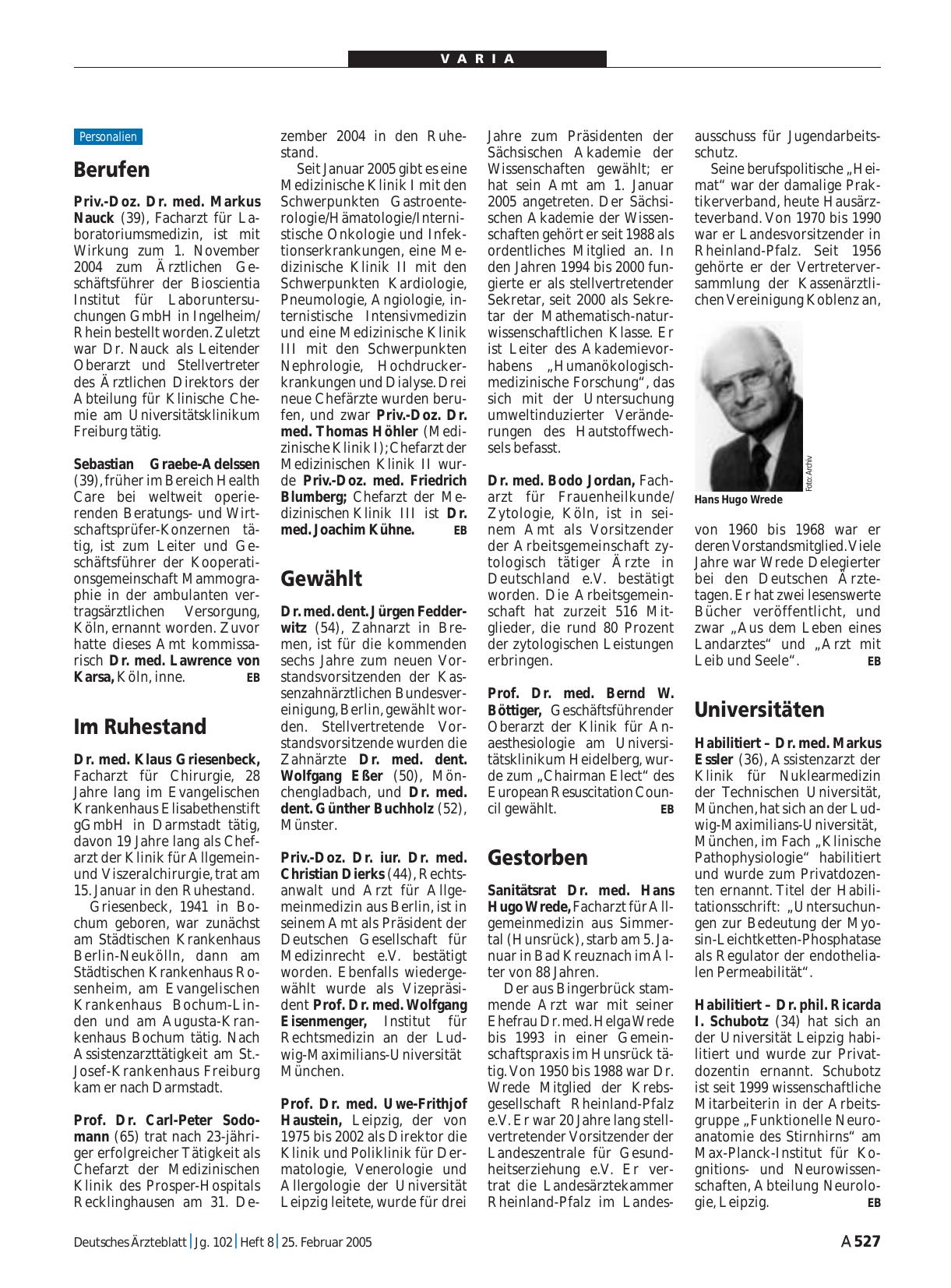 Vorschauseite 1: Universitäten