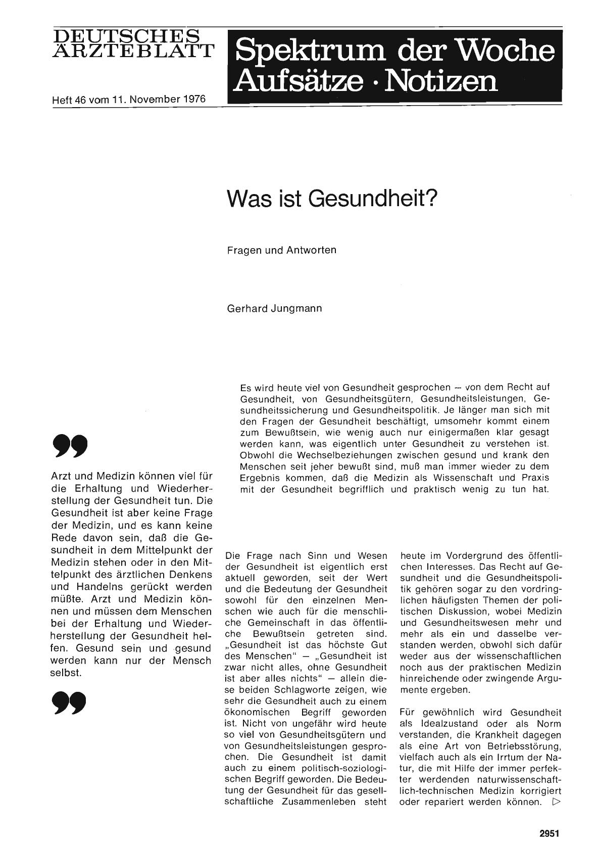 Vorschauseite 1: Was ist Gesundheit? : Fragen und Antworten
