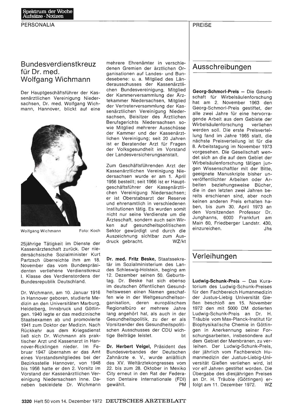 Vorschauseite 1: Verleihungen