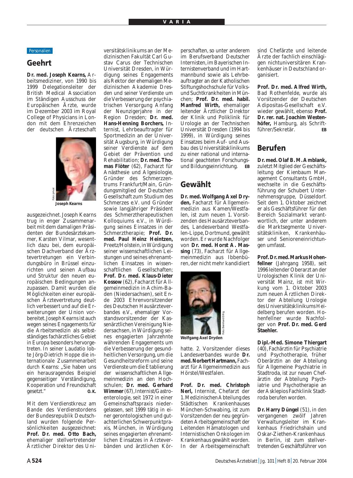 Vorschauseite 1: Berufen
