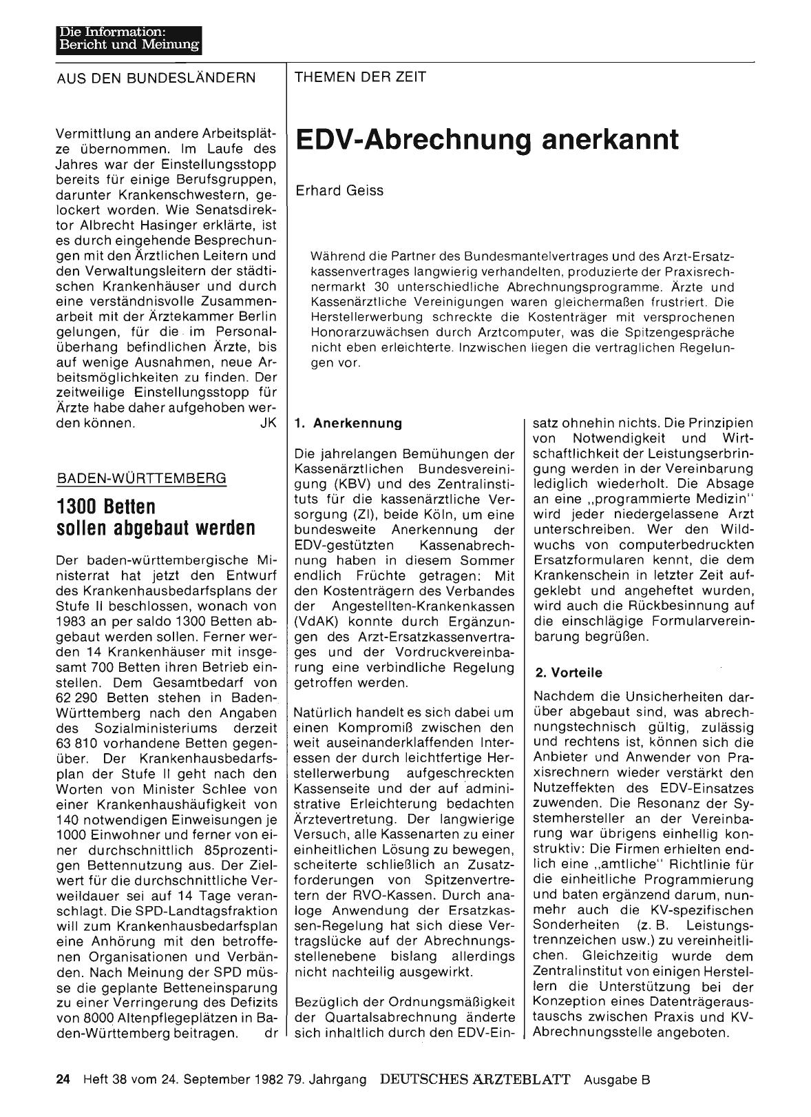 Vorschauseite 1: EDV-Abrechnung anerkannt